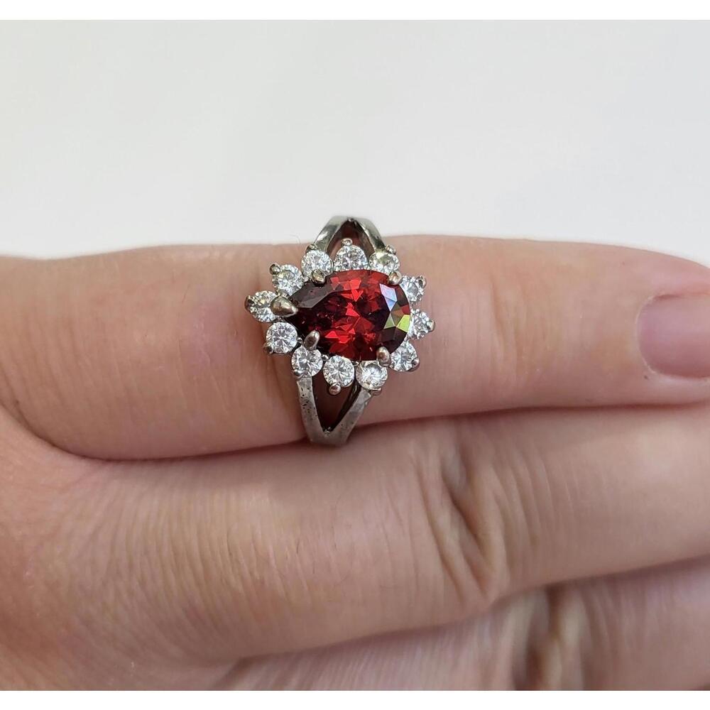 Cubic Ruby Zircornia Ring Size 6.5